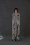 MUTEDANCE printed silk maxi dress MD22SS78 grey PM31